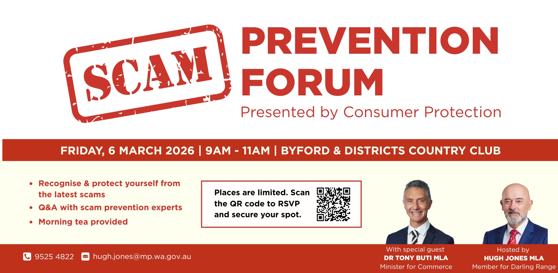 Hugh Jones Scam Prevention Forum Main Image